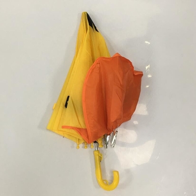 18 дюймов полиэстера ручного открытого милого зонтика утки мультфильма водоустойчивого