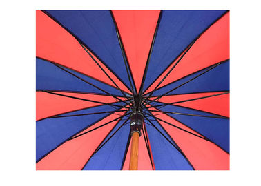 Крепкое облегченного красного голубого деревянного ветра зонтика ручки устойчивое сильное