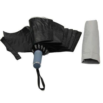 Черные УЛЬТРАФИОЛЕТОВЫЕ конец зонтика покрытия 3 складывая автоматический открытый для женщин