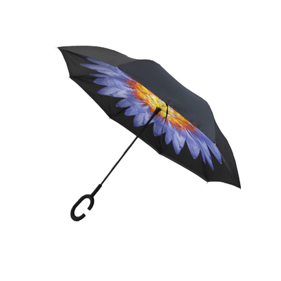 Хэндс-фри двойной слой c регулирует обратный перевернутый зонтик Windproof