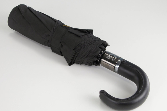 Автоматический 3 складной зонт с УФ-покрытием J-ручки