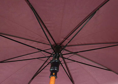 Портативное сильное зонтика ручки Брауна деревянное дополнительно прочное для тяжелых ветров